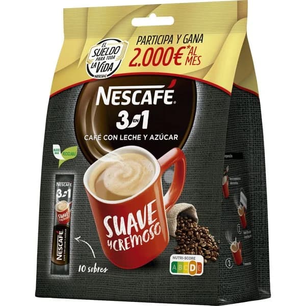 Café Soluble 3 en 1 10 Sobres - 0.16 kg - Imagen del producto en Findit