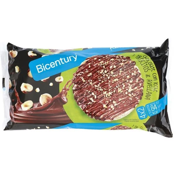 Tortitas Arroz Chocolate Con Trozos de Avellana - 0.14 kg - Imagen del producto en Findit