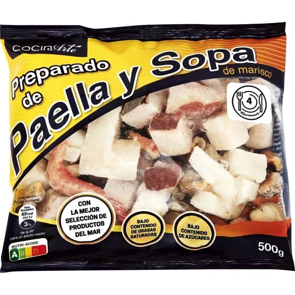Preparado de Paella y Sopa congelado - 0.5 kg - Imagen del producto en Findit