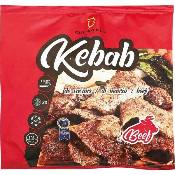 Kebab Loncheado Ternera congelado - 0.25 kg - Imagen del producto en Findit