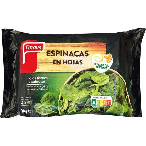 Espinacas Hoja congeladas - 1 kg - Imagen del producto en Findit
