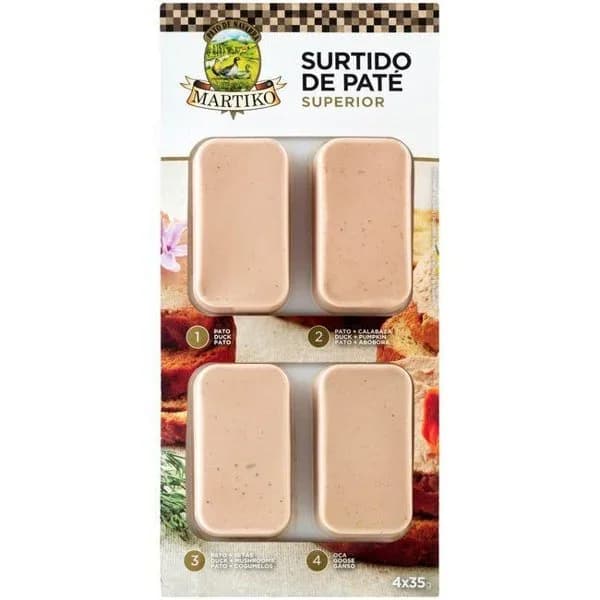 Surtido de patés MARTIKO, pack 4x35 g - 0.14 kg - Imagen del producto en Findit