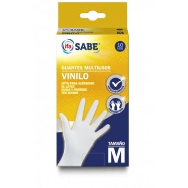 Guante vinilo multiusos talla M 10 unidades - 1 ud - Imagen del producto en Findit