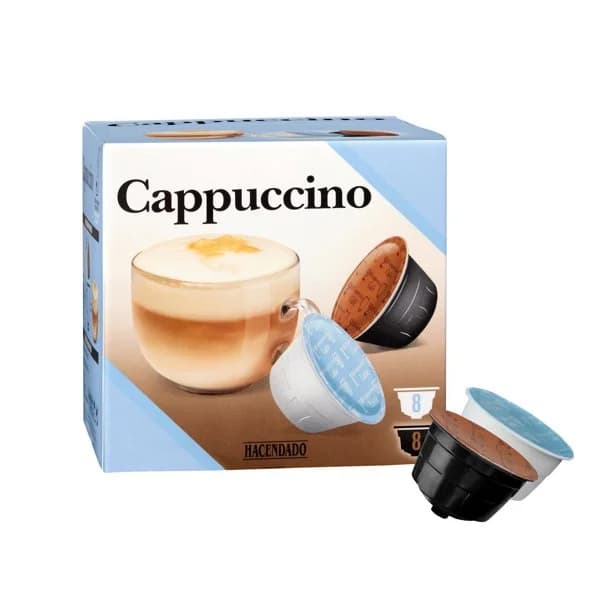 Café en cápsula cappuccino Hacendado - 8 ud - Imagen del producto en Findit