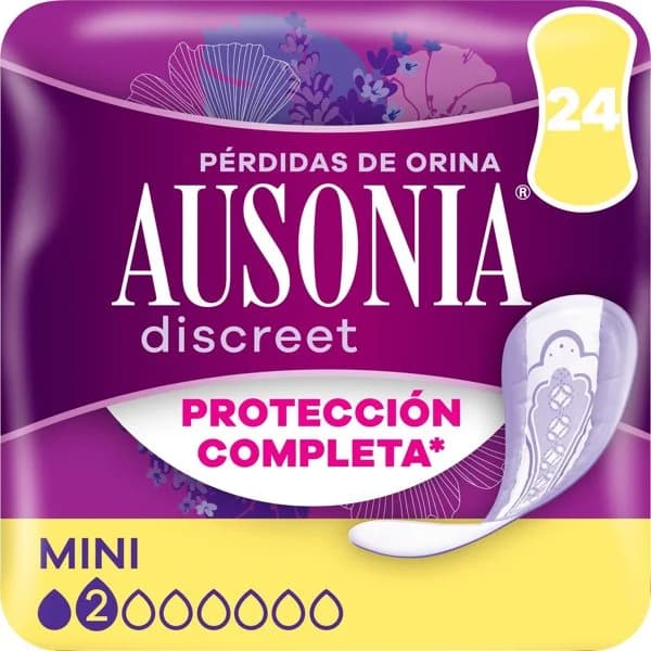 Compresas para incontinencia de orina mini Discreet Ausonia 24 ud. - 23.57 ud - Imagen del producto en Findit