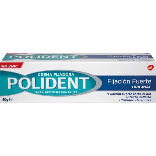Crema fijadora prótesis dentales Polident fijación fuerte - 0.04 kg - Imagen del producto en Findit