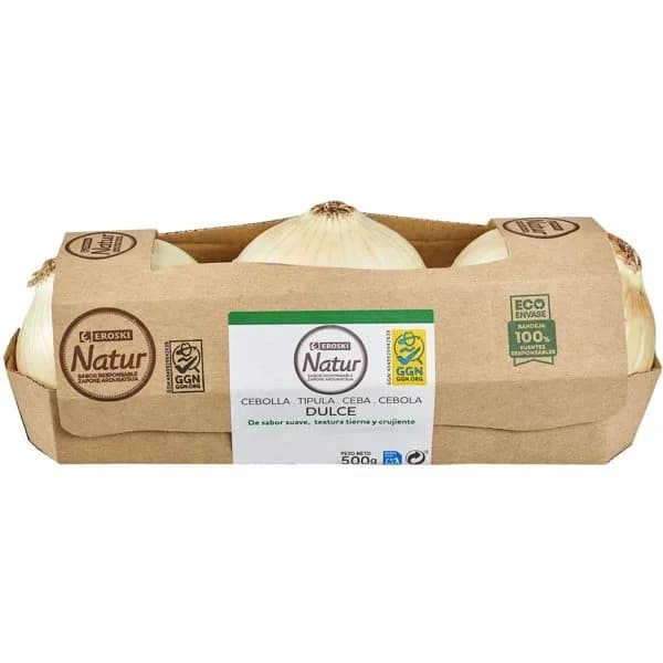 Cebolla dulce EROSKI NATUR, bandeja 500 g - 0.5 kg - Imagen del producto en Findit