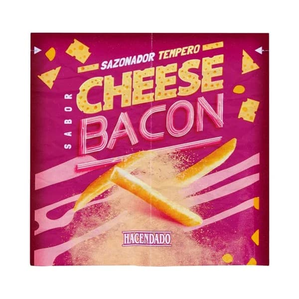 Sazonador sabor queso y bacon Hacendado para patatas  snacks  carnes y salsas - 1 ud - Imagen del producto en Findit