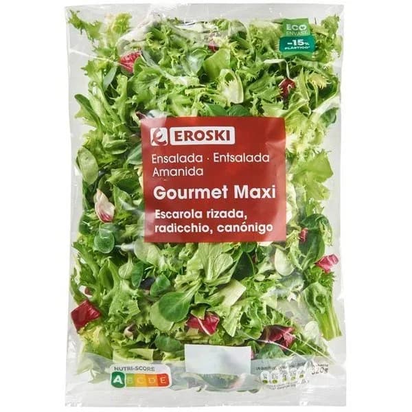 Ensalada Gourmet Maxi EROSKI, bolsa 320 g - 0.32 kg - Imagen del producto en Findit