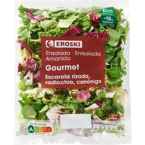 Ensalada Gourmet EROSKI, bolsa 175 g - 0.18 kg - Imagen del producto en Findit