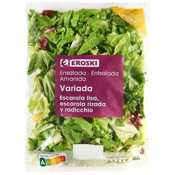 Ensalada variada Maxi EROSKI, bolsa 360 g - 0.36 kg - Imagen del producto en Findit