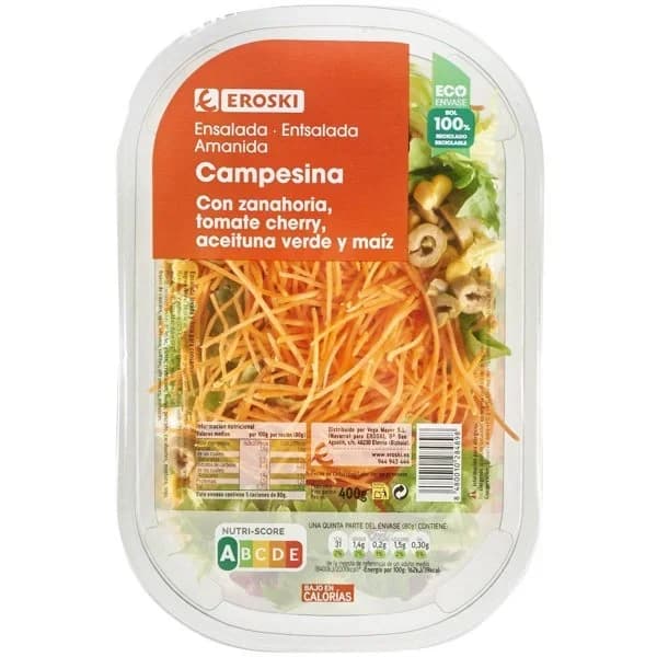 Ensalada campesina EROSKI, bandeja 400 g - 0.4 kg - Imagen del producto en Findit