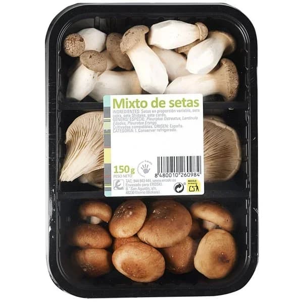 Mixto de setas, bandeja 150 g - 0.15 kg - Imagen del producto en Findit