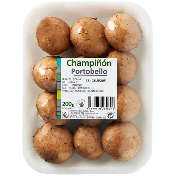 Champiñon Portobello, bandeja 200 g - 0.2 kg - Imagen del producto en Findit
