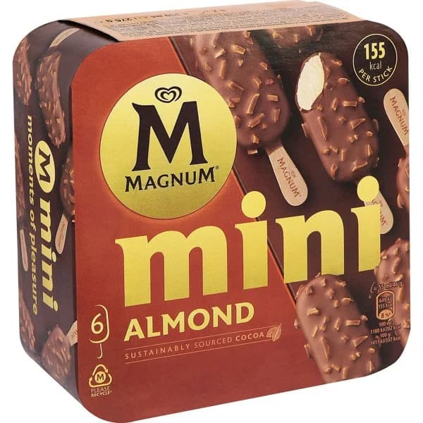 Magnum Mini Almendras Pack de 6 Unidades - 5.97 ud - Imagen del producto en Findit