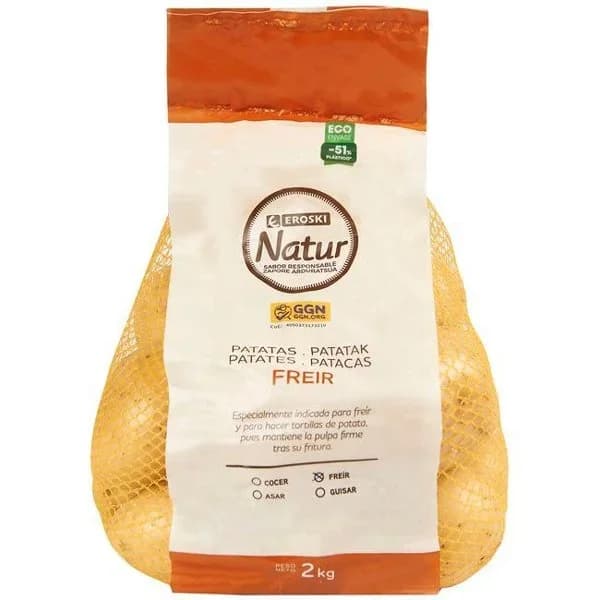 Patata para freír EROSKI NATUR, malla 2 kg - 2 kg - Imagen del producto en Findit