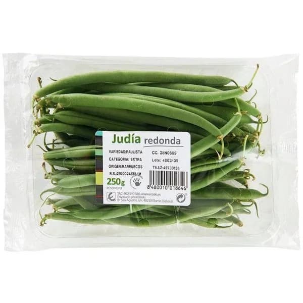 Judía redonda, bandeja 250 g - 0.25 kg - Imagen del producto en Findit
