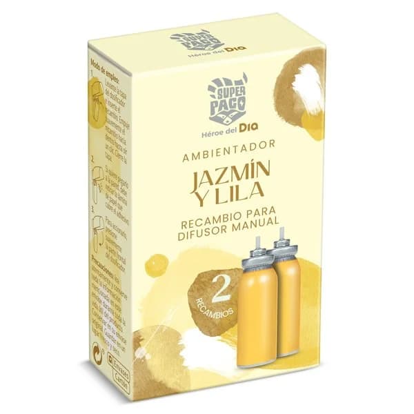 Ambientador jazmín y lila recambio  Super Paco de Dia caja 2 unidades - 1.99 ud - Imagen del producto en Findit