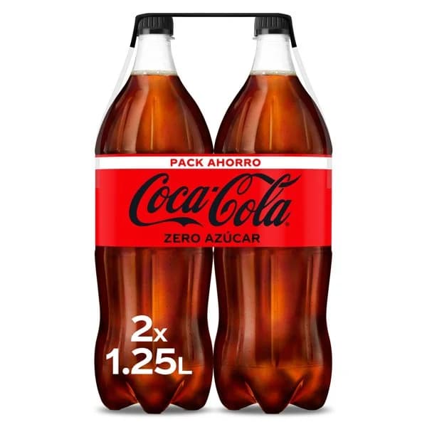 Refresco de cola zero azúcar Coca-Cola botella 2 x 1.25 l - 2.5 l - Imagen del producto en Findit