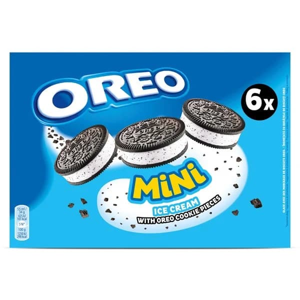 Helado sándwich mini 6 unidades Oreo estuche 198 g - 1 ud - Imagen del producto en Findit