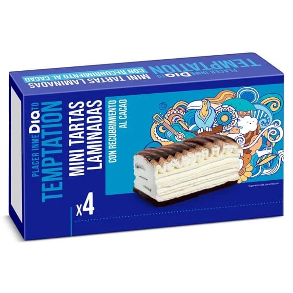 Mini tarta laminada de nata y chocolate Temptation de Dia estuche 280 g - 1 ud - Imagen del producto en Findit
