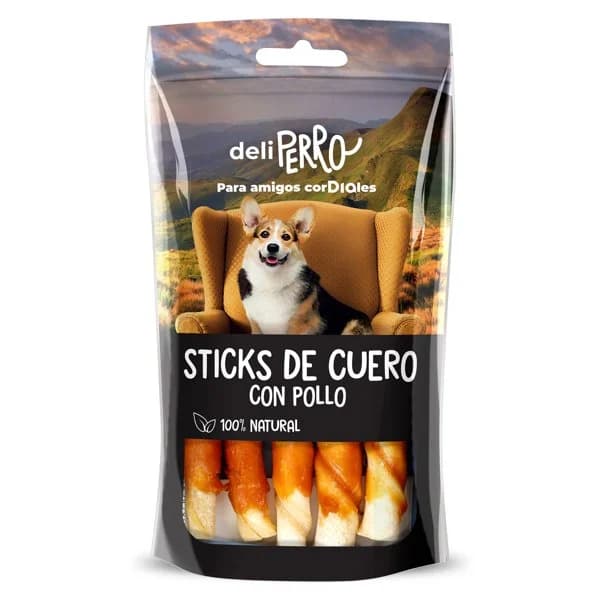 Snack para perros sticks de cuero con pollo Deliperro de Dia bolsa 80 g - 0.08 kg - Imagen del producto en Findit