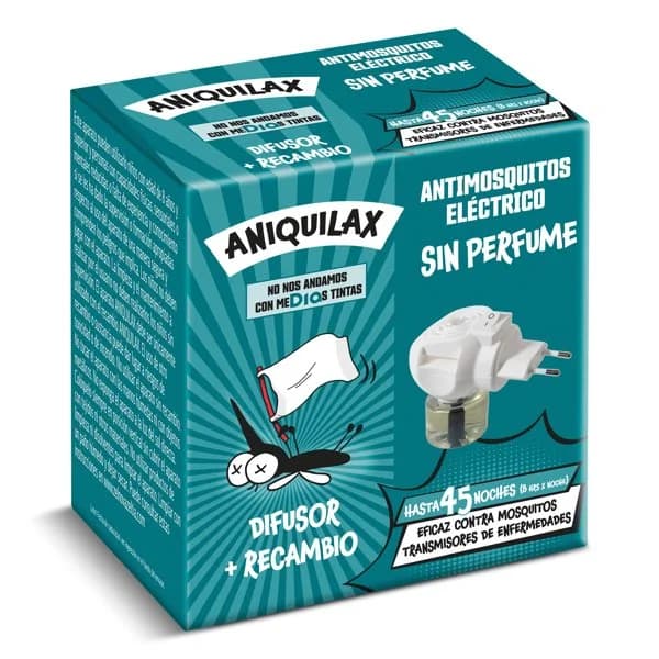 Insecticida eléctrico antimosquitos difusor + recambio Aniquilax de Dia caja 1 unidad - 1 ud - Imagen del producto en Findit
