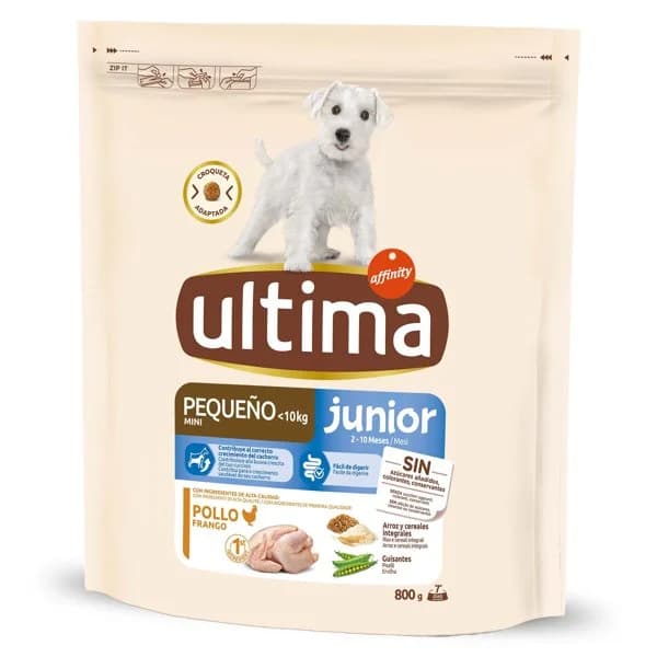 Alimento para perros mini junior con pollo Ultima bolsa 800 g - 0.8 kg - Imagen del producto en Findit
