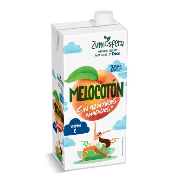 Bebida de zumo de melocotón sin azúcares añadidos Zumosfera de Dia brik 1 l - 1 l - Imagen del producto en Findit