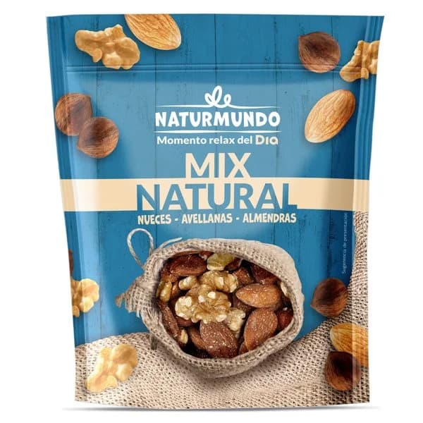 Mix de frutos secos naturales Naturmundo de Dia bolsa 200 g - 0.2 ud - Imagen del producto en Findit