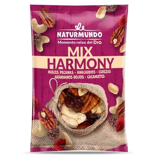 Mix de frutos secos harmony Naturmundo de Dia bolsa 40 g - 0.04 kg - Imagen del producto en Findit