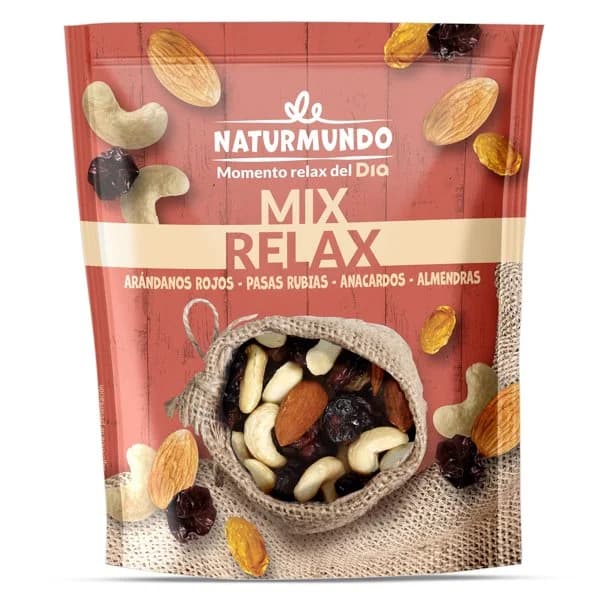 Mix de frutos secos relax Naturmundo de Dia bolsa 200 g - 0.2 ud - Imagen del producto en Findit