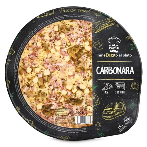 Pizza carbonara Al Punto Dia bandeja 400 g - 0.4 kg - Imagen del producto en Findit
