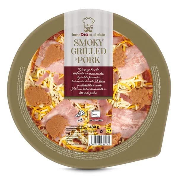 Pizza smoky grilled pork Al Punto Dia bandeja 480 g - 1 ud - Imagen del producto en Findit
