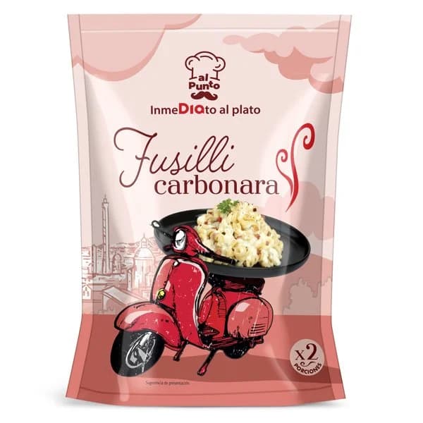 Fusilli a la carbonara Al Punto Dia sobre 145 g - 0.15 kg - Imagen del producto en Findit