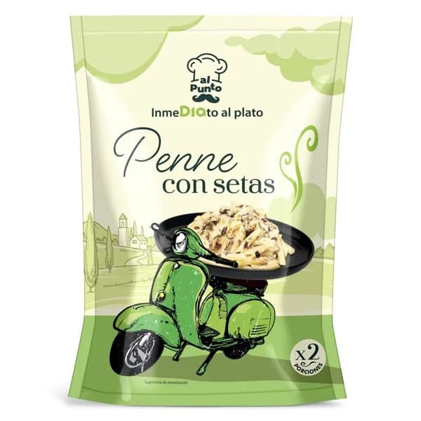 Penne con setas Al Punto Dia bolsa 145 g - 1 ud - Imagen del producto en Findit