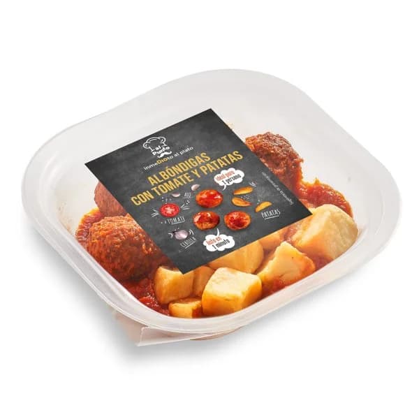Albóndigas con tomate y patatas Al Punto Dia bandeja 250 g - 0.25 ud - Imagen del producto en Findit