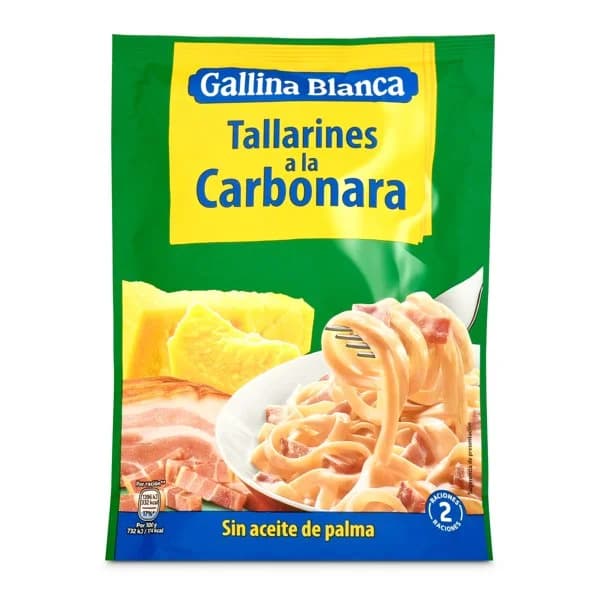 Tallarines carbonara Gallina Blanca sobre 143 g - 0.14 kg - Imagen del producto en Findit