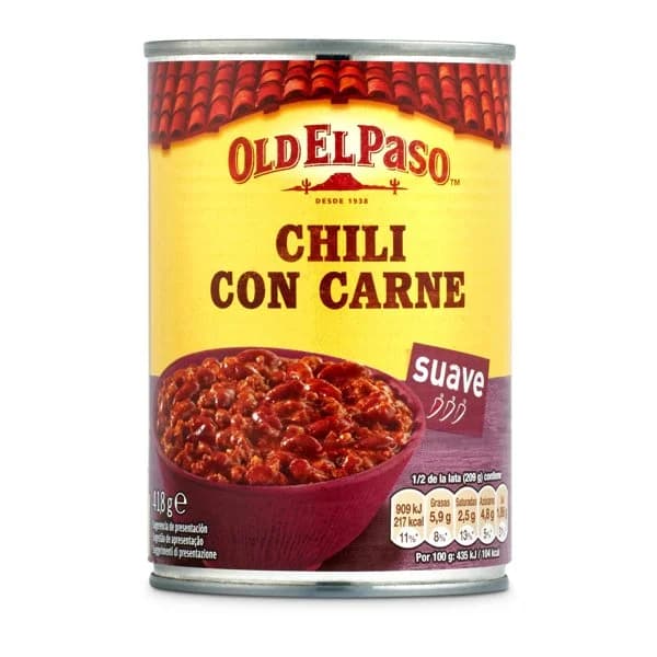 Chili con carne Old El Paso lata 418 g - 0.42 kg - Imagen del producto en Findit