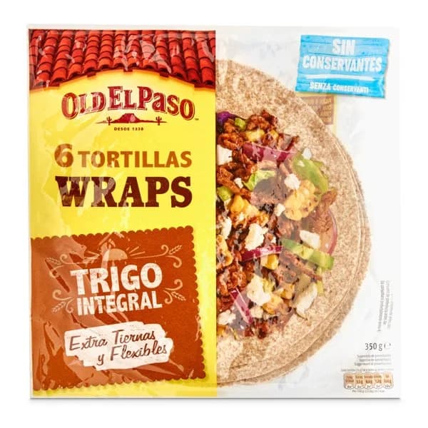 Tortillas integrales bolsa Old El Paso bolsa 350 g - 0.35 kg - Imagen del producto en Findit