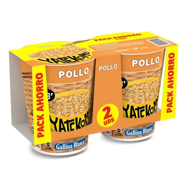 Fideos orientales pollo Gallina Blanca Yatekomo bote 2 x 60 g - 0.12 kg - Imagen del producto en Findit