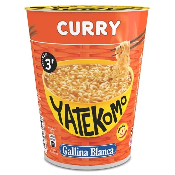 Fideos orientales curry Gallina Blanca Yatekomo vaso 61 g - 0.06 kg - Imagen del producto en Findit