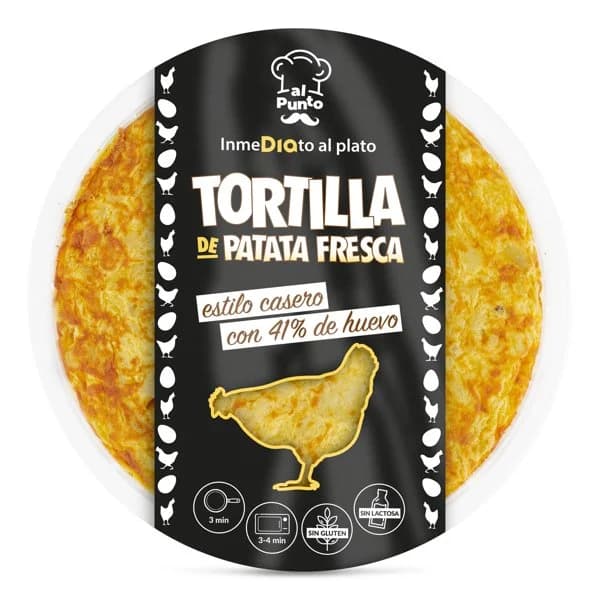 Tortilla de patata fresca Al Punto Dia bandeja 600 g - 0.6 kg - Imagen del producto en Findit