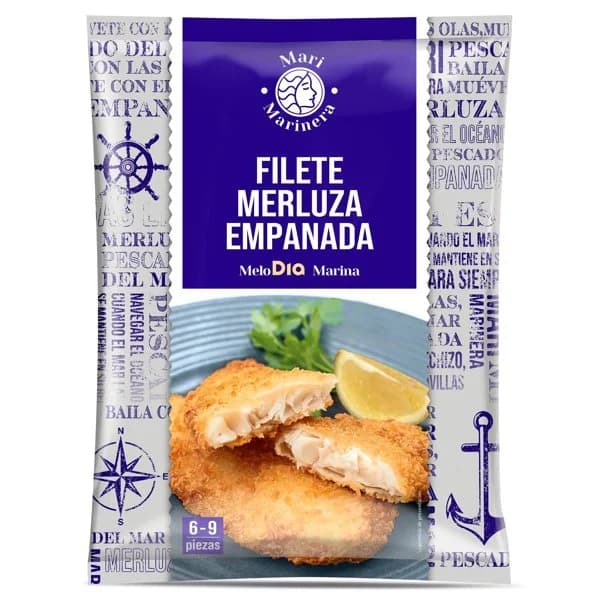 Filete de merluza empanada Mari Marinera de Dia bolsa 600 g - 0.6 kg - Imagen del producto en Findit