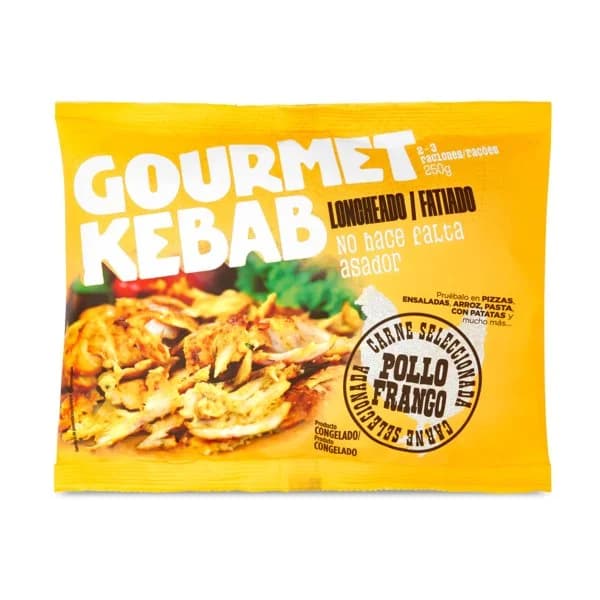 Kebab loncheado de pollo Gourmet Kebab bolsa 250 g - 1 ud - Imagen del producto en Findit