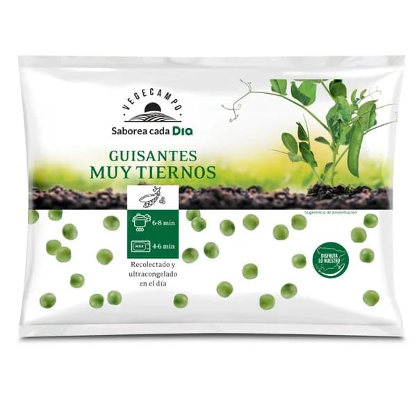 Guisantes superfinos Vegecampo de Dia bolsa 300 g - 0.3 kg - Imagen del producto en Findit