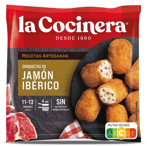Croquetas artesanas de jamón ibérico La cocinera bolsa 400 g - 0.4 kg - Imagen del producto en Findit