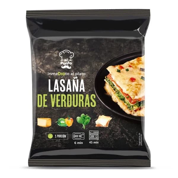 Lasaña de verdura Al Punto Dia bolsa 300 g - 0.3 kg - Imagen del producto en Findit
