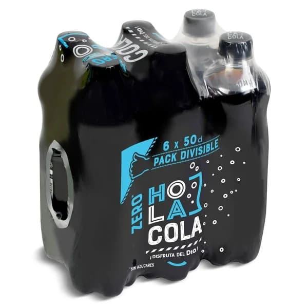 Refresco de cola zero Hola Cola de Dia botella 6 x 50 cl - 3 l - Imagen del producto en Findit