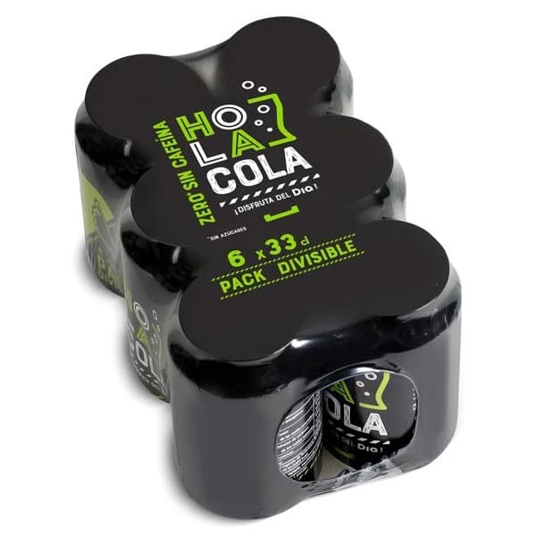 Refresco de cola zero sin cafeína Hola Cola de Dia lata 6 x 33 cl - 1.98 l - Imagen del producto en Findit
